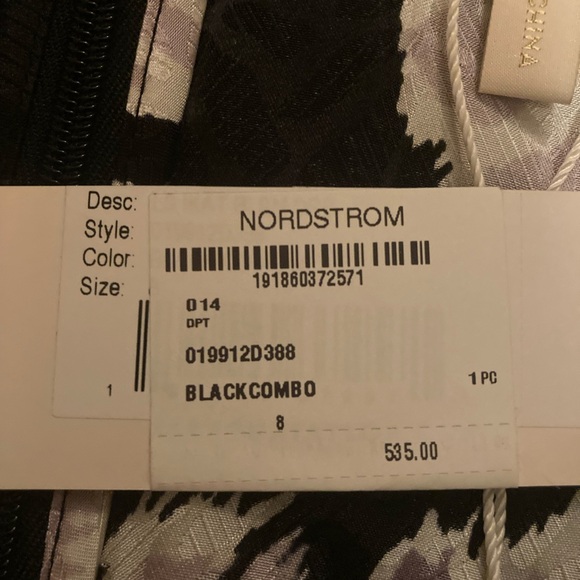 2x HP NWT Rebecca Taylor Silk Ikat Multi Black Ruched Mini Dress - Picture 5 of 7